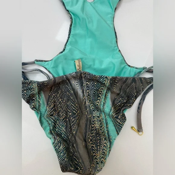 Bellissima Swimwear Monte Carlo Aqua and Black Monokini - Picture 9 of 12